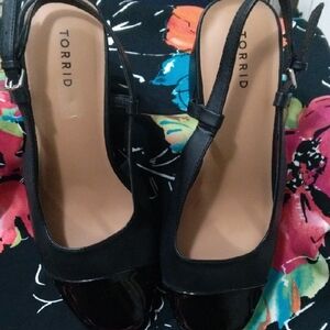 Torrid Black Peep-Toe Heels